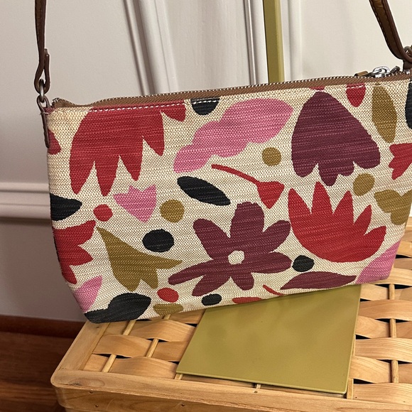 Fossil Women's Mini Dawson Floral Canvas Crossbody Bag - Picture 3 of 8